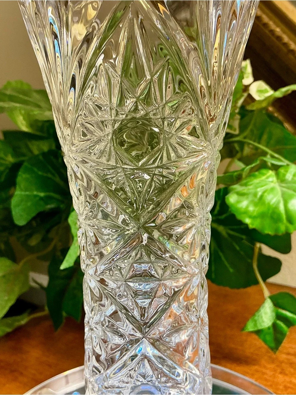 European Style Crystal Glass Lily Vase